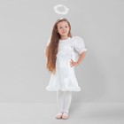 Карнавальный костюм «Ангел», платье с кулисой, нимб, крылья, р. 30, рост 110–116 см - Фото 1