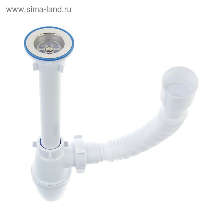 Сифон ORIO А-32059, 1 1/4"x40/50 мм, для умывальника, бутылочный с гибкой трубой 40х40/50 мм - Фото 1