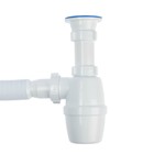 Сифон для мойки ORIO A-4001, 1 1/2"х40 мм, нерж. решетка, с гофрой 40х40/50мм 2621313 - фото 16356255