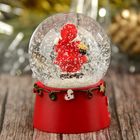 Сувенир полистоун водяной шар "Дед Мороз со звёздочками" 6,5х4,5х4,5 см - Фото 4