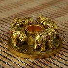 Подсвечник полистоун подставка под благовония "Четыре слона" стразы 3,5х7,3х7,3 см - Фото 2