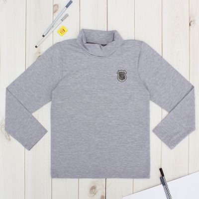 Джемпер для мальчика "День знаний", рост 140 см (72), цвет серый ПДД646809