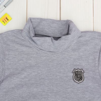 Джемпер для мальчика "День знаний", рост 140 см (72), цвет серый ПДД646809