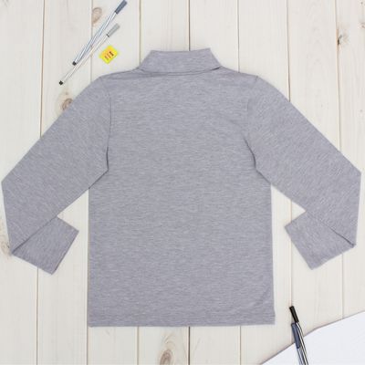 Джемпер для мальчика "День знаний", рост 140 см (72), цвет серый ПДД646809