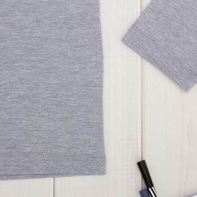 Джемпер для мальчика "День знаний", рост 122 см (62), цвет серый ПДД236809