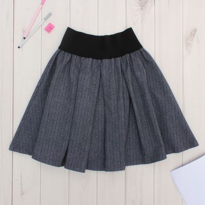 Юбка для девочки "Школьная пора", рост 134 см (68), цвет серый