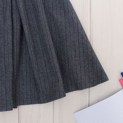 Юбка для девочки "Школьная пора", рост 134 см (68), цвет серый