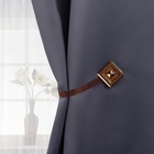 Подхват для штор «Блестящий квадрат», 4×4 см, коричневый - Фото 1