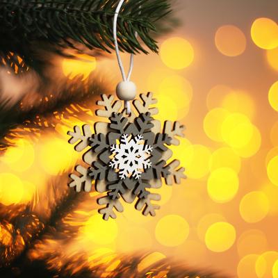 Елочная игрушка «Резная снежинка» МИКС