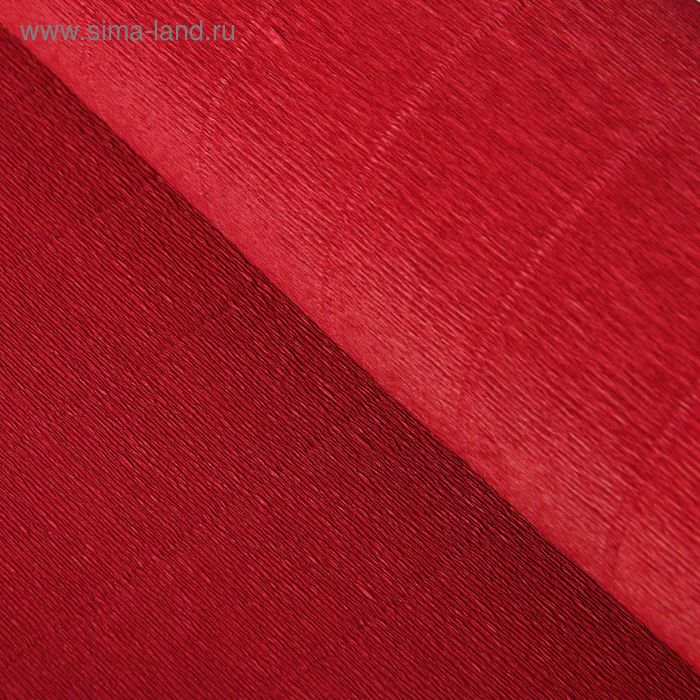 Бумага для упаковок и поделок, Сartotecnica Rossi, гофрированная, красная, однотонная, двусторонняя, рулон 1 шт., 0,5 х 2,5 м - Фото 1