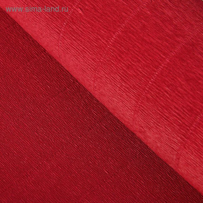 Бумага для упаковок и поделок, Сartotecnica Rossi, гофрированная, красная, однотонная, двусторонняя, рулон 1 шт., 0,5 х 2,5 м - Фото 1