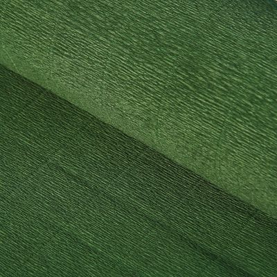 Бумага для упаковок и поделок, гофрированная, темно-зелёная, зеленая, однотонная, двусторонняя, рулон 1 шт., 50 см х 2,5 м