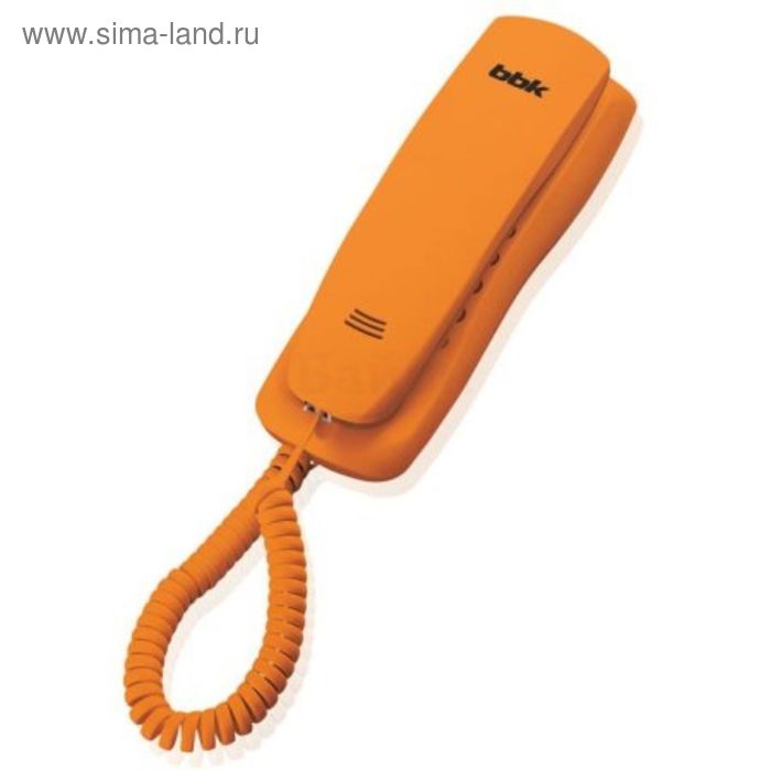 Телефон BBK BKT 105 RU, проводной, набор на трубке, оранжевый - Фото 1