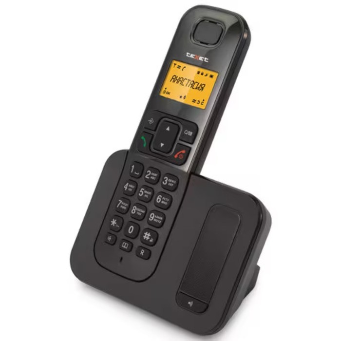 Телефон Texet TX-D6605A DECT, комплект из базы и трубки, полифония,  черный - фото 51625214