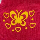 Перчатки для девочки Collorista "Бабочка", размер 14 (р-р произв. 7), цвет розовый/жёлтый - Фото 2