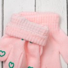 Перчатки для девочки Collorista "Бабочка", размер 14 (р-р произв. 7), цвет светло-розовый - Фото 3