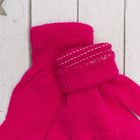 Перчатки молодёжные "Однотонные", размер 18 (р-р произв. 9,5), цвет тёмно-розовый - Фото 2