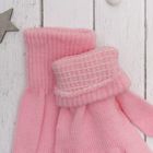 Перчатки молодёжные "Однотонные", размер 20 (р-р произв. 10), цвет розовый - Фото 2