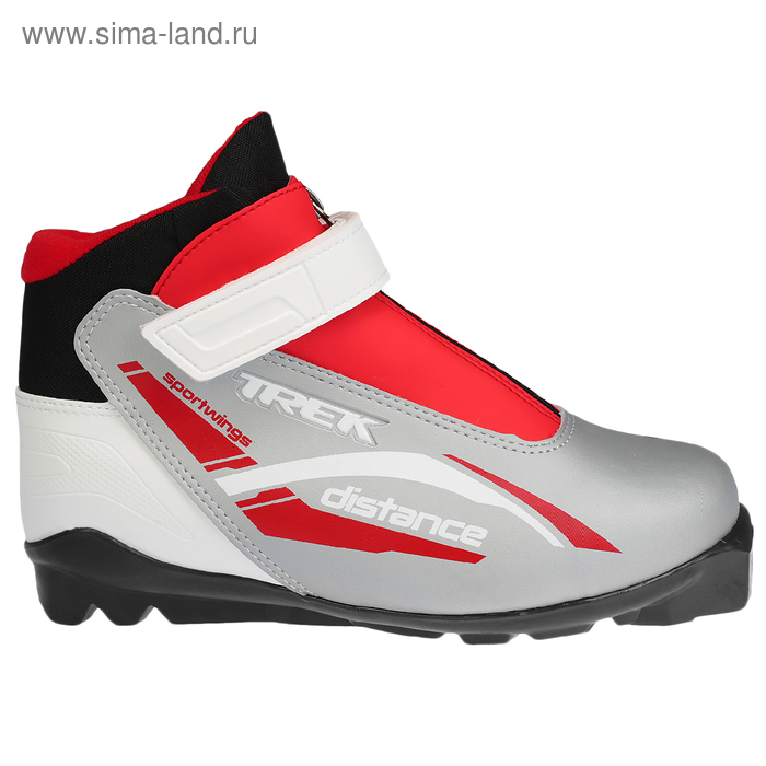 Ботинки лыжные TREK Distance Control SNS ИК, цвет серебристый, лого красный, размер 38 - Фото 1