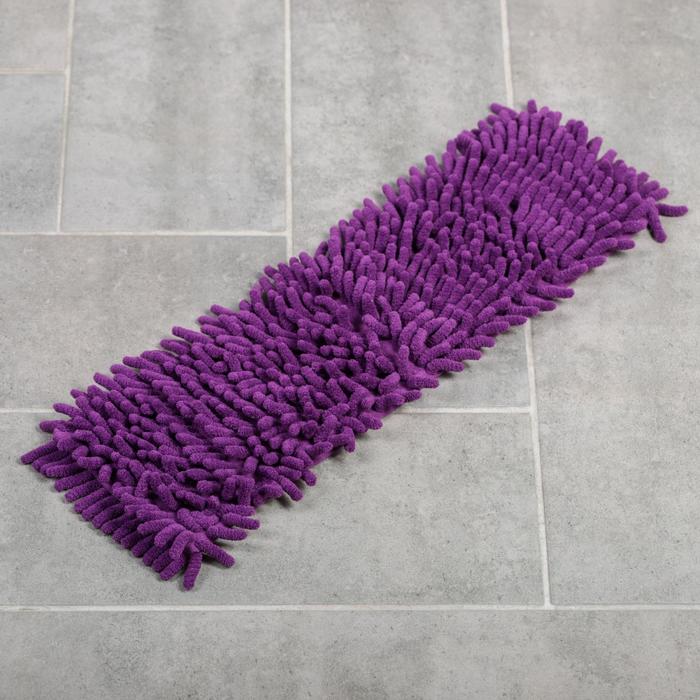 Насадка для плоской швабры «Синель», 43×13 см, цвет фиолетовый - Фото 1