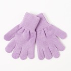 Перчатки одинарные для девочки, размер 14, цвет сиреневый 6с177 - Фото 1