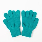 Перчатки одинарные для девочки, размер 14, цвет бирюзовый 6с177 - Фото 2
