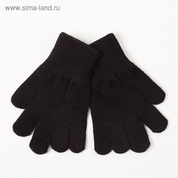 Перчатки одинарные 6с177, черный, размер 14 - Фото 1
