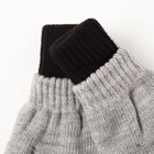 Перчатки одинарные с митенкой для мальчика, размер 17, цвет чёрный/светло-серый меланж 4с255   20231 - Фото 3