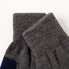 Перчатки одинарные для мальчика "Цветные пальчики", размер 14, цвет мальчика,тёмно-серый меланж/сини - Фото 3