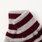 Перчатки одинарные для мальчика, размер 16, цвет серый меланж/бордовый - Фото 3