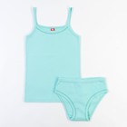 Комплект для девочки (майка, трусы), рост 140 см, цвет светло-бирюзовый - Фото 1