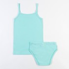 Комплект для девочки (майка, трусы), рост 140 см, цвет светло-бирюзовый - Фото 2