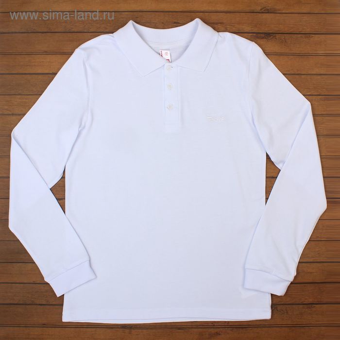 Рубашка-поло для мальчика, рост 158 см, цвет белый - Фото 1