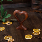 Сувенир дерево "Сердце" коричневый 15х11х3 см - Фото 2