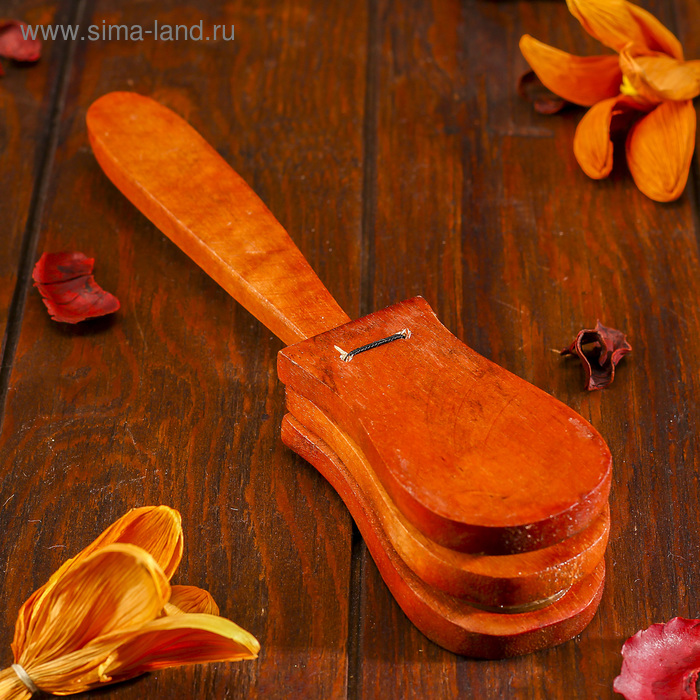 Сувенирный музыкальный инструмент "Кастаньет" 23х5х4 см - Фото 1