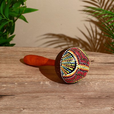 Сувенирный музыкальный инструмент "Маракас" 22х9х9 см микс