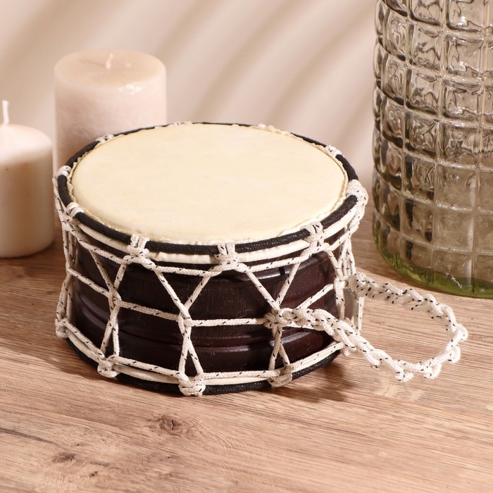 Сувенирный музыкальный инструмент «Барабан», 18×18×10 см - Фото 1
