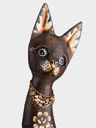 Сувенир «Кошка в ошейнике из камней и с расписным цветком», 60×12×6 см, дерево  (артикул 2028145)  большой выбор товаров оптом и в розницу по низким ценам с доставкой