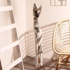 Сувенир «Кошка белая с бабочкой и бантом из мозаики», 100×16×7 см, дерево - фото 53658535