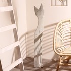 Сувенир «Кошка белая с бабочкой и бантом из мозаики», 100×16×7 см, дерево - фото 53658537