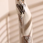 Сувенир «Кошка белая с бабочкой и бантом из мозаики», 100×16×7 см, дерево - фото 53658539