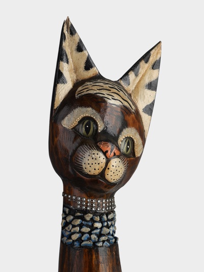 Сувенир «Кошка в галстуке из мозаики», 100×16×7 см, дерево, МИКС