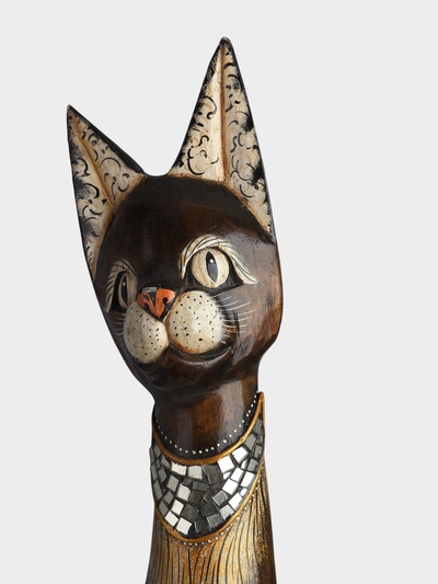 Сувенир «Кошка в галстуке из мозаики», 100×16×7 см, дерево, МИКС