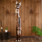 Сувенир «Кошка с бабочками и сердечком на ошейнике», 100×16×7 см, дерево - Фото 1