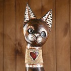 Сувенир «Кошка с бабочками и сердечком на ошейнике», 100×16×7 см, дерево - Фото 3
