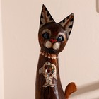 Сувенир дерево "Кошка морская с рыбкой и ящерками" 100х16х7 см - Фото 5