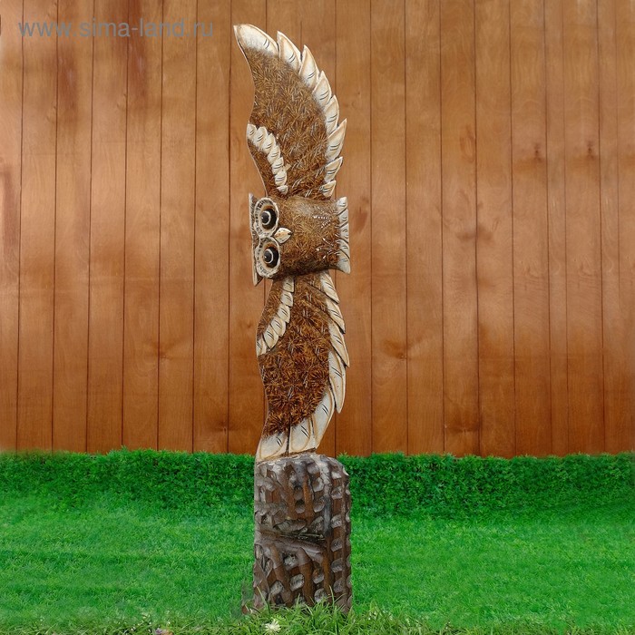 Сувенир дерево "Полет совы" 100х19х7 см - Фото 1