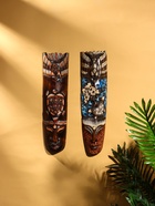 Маска «Абориген и ящерица», 50×12×4 см, дерево, МИКС - фото 809207628