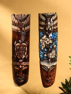 Маска «Абориген и ящерица», 50×12×4 см, дерево, МИКС - фото 809207629