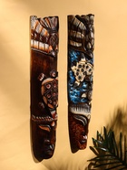 Маска «Абориген и ящерица», 50×12×4 см, дерево, МИКС - фото 809207631